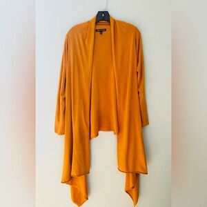 Cable & Gauge Cardigan Shawl Medium/Large Orange Mustard